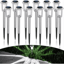 12 pack Solar Pathway Lights Outdoor – Waterproof Warm White LED Landscape Lighting for Yard, Garden, Driveway, Walkway, Patio, Lawn, Path