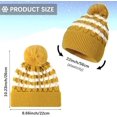 thumbnail image 3 of Gorro de invierno de punto elástico para mujer, color amarillo, forro polar grueso para calidez, comodidad y gorro de lana suave para esquiar y montar a caballo, 3 of 5