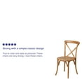 thumbnail image 4 of Flash Furniture HERCULES Series Stackable Oak Wood Cross Back Chair, 4 of 12