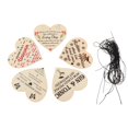 thumbnail image 2 of licencia De Pintada - 5-Pack Hanging Heart licencia De Con Cuerda, Rústicos Para La Decoración para hogar, Regalos Para , , Gloria Piezas de madera colgantes del corazón, 2 of 9