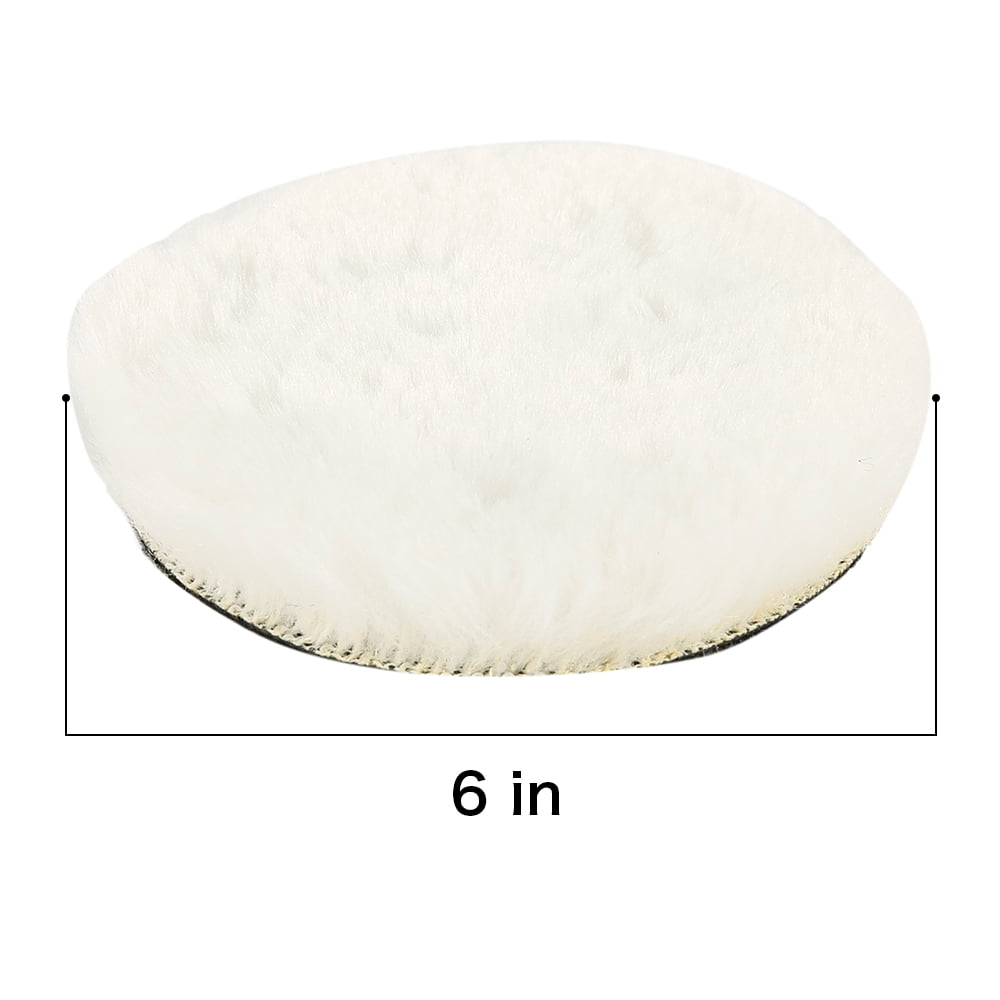 5 Pcs 6 Inch Wool Polishing Buffing Pad Polishing Buffing Wheel for Drill Buffer Attachment with M14 Drill Adapter