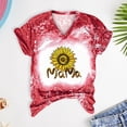 thumbnail image 4 of Birdeem Femmes Mode Imprimé Décontracté Col en V Manches Courtes T-Shirt Ample Blouse Hauts, 4 of 5