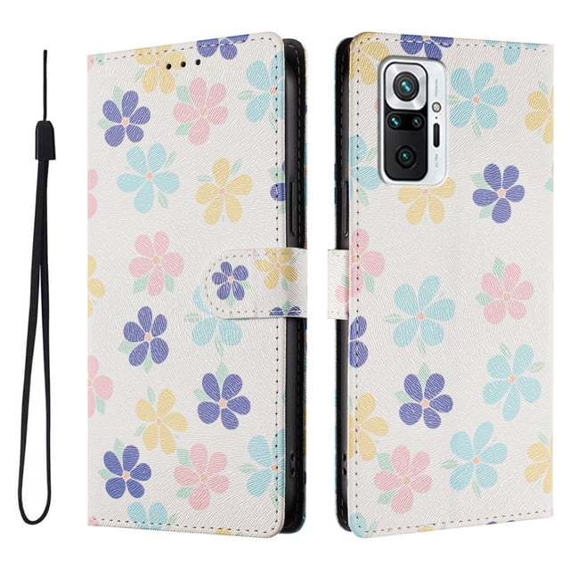 FOXDOCK Funda Tipo Cartera para Xiaomi Redmi Note 10 Pro 4G con Soporte y Correa – Diseño de Patrones Lindos
