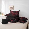 thumbnail image 6 of Manfei Sports Car 7-Piece King Bedding,Abstract Sport Art King Bed in a Bag,Red,Black Reversible, 6 of 7