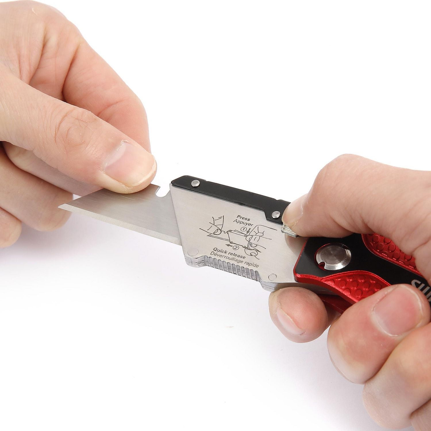 Swiss Tech Couteau pliant verrouillable 2 pièces avec distributeur de 20 baldes