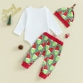 thumbnail image 4 of RIJOPUTY Christmas Newborn Outfit Girl Toddler Christmas Outfit Babys First Christmas Boy Infant Clothes Boys 0-3 Months White Bodysuit Girl Outfits, White 0-3 Months, 4 of 4