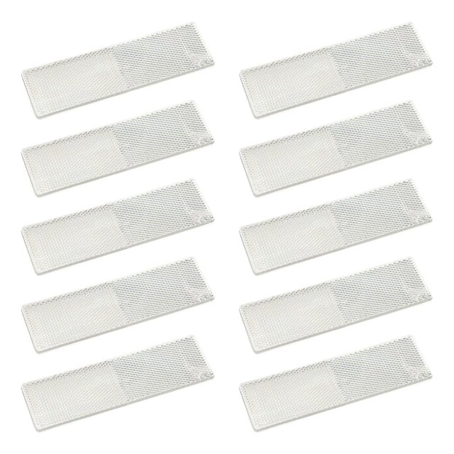 10 pegatinas reflectantes, cinta reflectante, adhesivo, panel reflectante, señal reflectante para Blanco
