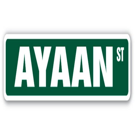 SignMission SS-AYAAN 18 in. Ayaan Street Childrens Name Room Sign ...
