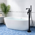 thumbnail image 4 of Wowow Single-Handle Freestanding Tub Faucet with Handshower and Waterfall Spout in Oil Rubbed Bronze, 4 of 9