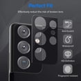 thumbnail image 6 of For Samsung Galaxy S21 Ultra (6.8") Camera Lens Protector HD Clear Tempered Glass Back Camera Protector, Case Friendly, Easy Installation Cover [Black], 6 of 9