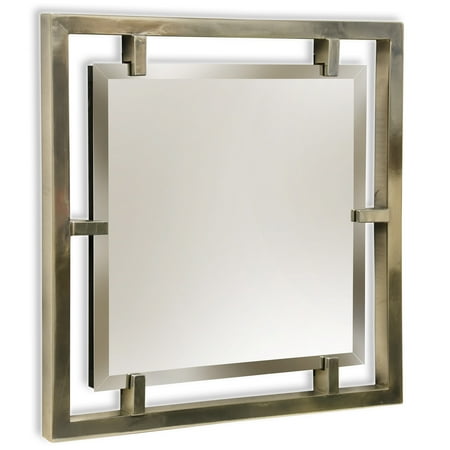 - GwG Outlet Henry Mirror in Plated Silver Finish