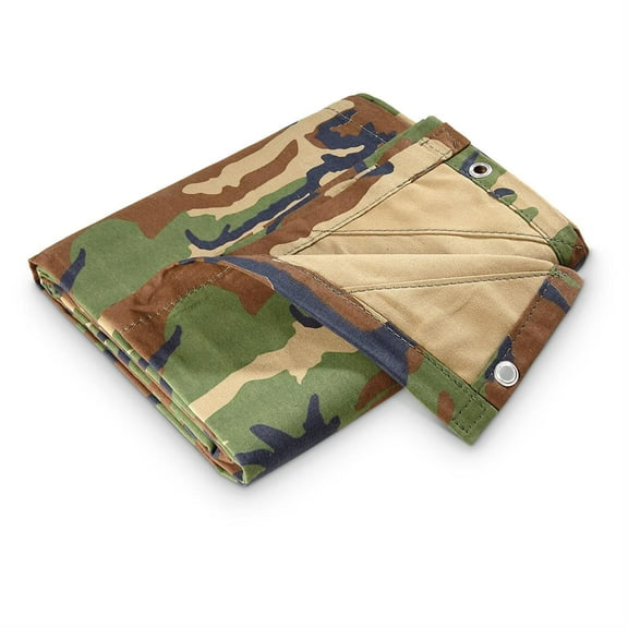HQ ISSUE Camo Canvas Tarp 6' x 8'