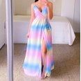 thumbnail image 2 of Vestido a media pierna sin mangas con estampado de falda corta con botones sexy para mujer Fridja hjkh7392, 2 of 8