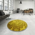 thumbnail image 4 of Ahgly Company Tapis d'Intérieur Lavable en Machine Carré Transitionnel Bisque Foncé Marron, 3 Pieds Carré, 4 of 7