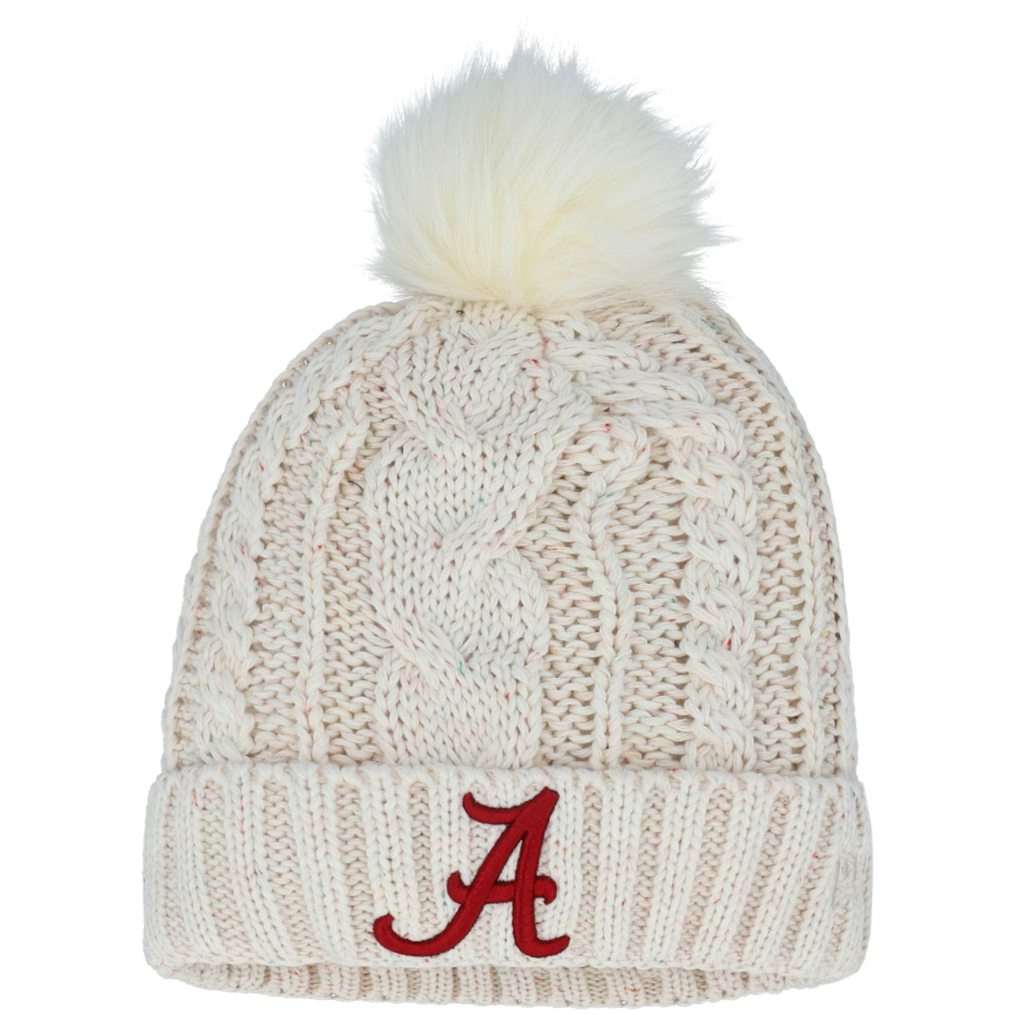 Fuzzy Cuffed Knit Hat with Pom 