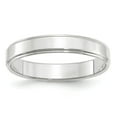 thumbnail image 1 of 10KW 4mm Flat with Step Edge Band Size 6 in 10k White Gold, 1 of 3