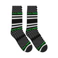 thumbnail image 4 of Women's Men's Thin Green Line America Flag Colorful Novelty Pattern Crew Athletic Socks, 4 of 7