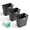 Black, variant on JOYMOOP Slim Trash Can 5-Pack, 2.2 Gallon Plastic Wastebasket for Bathroom, Bedroom, Office, Kitchen with 4 Rolls Bags, White