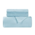 thumbnail image 2 of BNM Flannel Cotton Solid Duvet Set, King/Cal King, Light Blue, 2 of 6