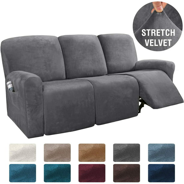 H Versailtex 8 Pieces Recliner Cover 3, 3 Cushion Reclining Sofa Covers