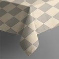 thumbnail image 3 of Beige Gray Checkerboard Checkered Pattern Rectangle Tablecloth 60"x84",Waterproof Polyester Rectangle Table Cloth, Wipeable Spillproof Polyester Tablecloth for Dining, Camping, Indoor and Outdoor, 3 of 5
