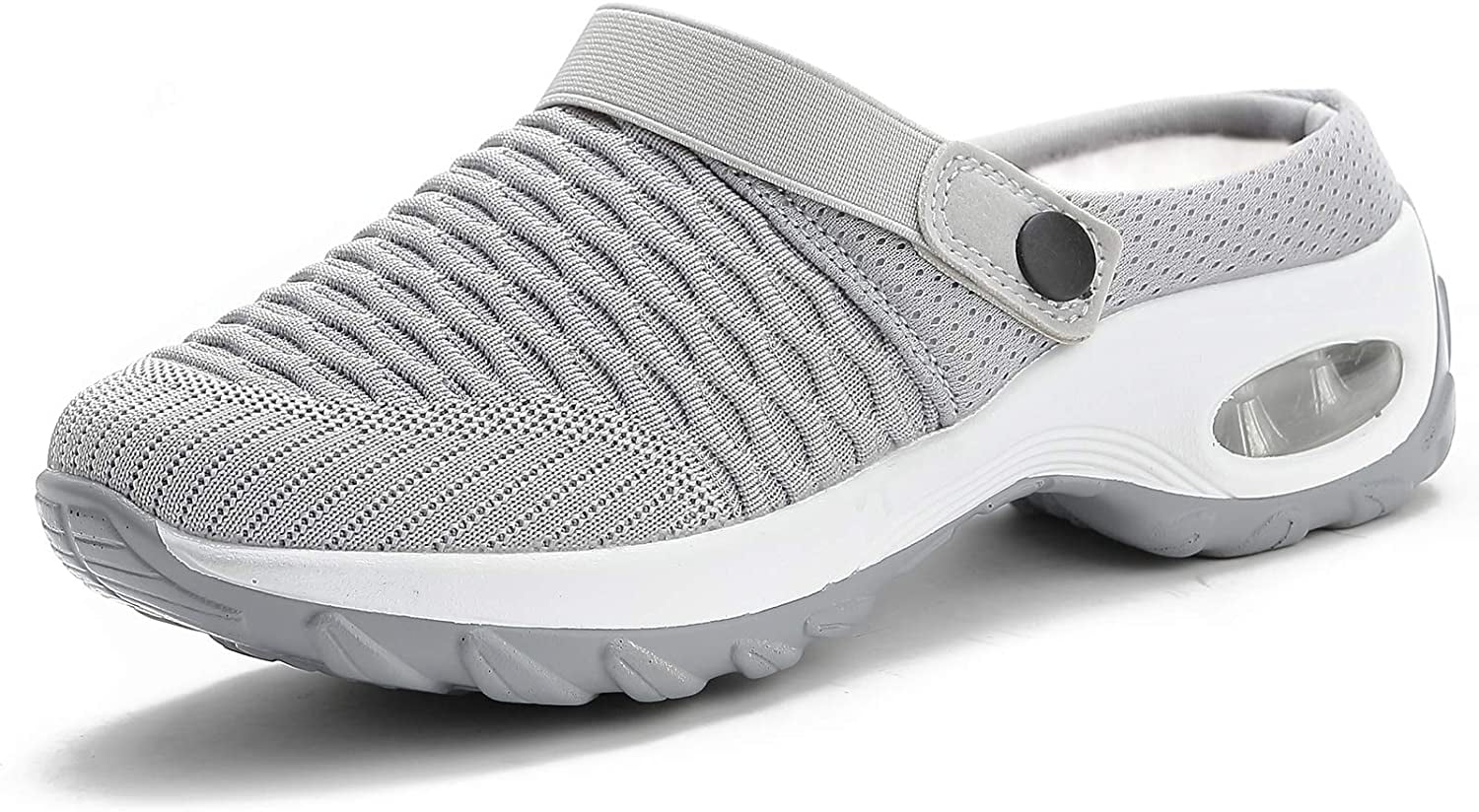 Mules Clogs for Women Summer Air Cushion Platform Mesh Mules Sneaker ...