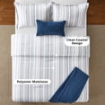 thumbnail image 3 of Mainstays Full/Queen Comforter Set, All-Season, 5-Piece, Blue Yarn Dyed Stripe, 3 of 12
