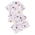 thumbnail image 5 of CQXIDFH Plus Size Pajamas for Women Set Plus Size Halloween Pumpkin Print Short Sleeve Top with Long Pants Set Fall Sleepwear Soft PJ Loungewear Sleepwear, 5 of 5