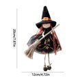 thumbnail image 3 of CuiLiyq Hanging Witch Dolls with Broom,  1 Pcs Halloween Small Witch Figurine with Gauze Skirt, Halloween Hanging Decoration for House Room Door and Window (Purple), 3 of 4