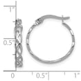 thumbnail image 4 of Primal Gold 14 Karat White Gold Intertwined Filigree Hoop Earrings, 4 of 4