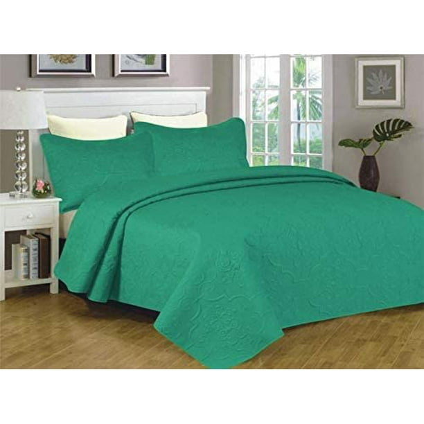 Sapphire Home 3Piece Full/Queen Oversize Bedspread Coverlet Bedding