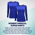 thumbnail image 2 of ACTIVE UNIFORMS Women's Under Scrub Tee Crew Neck Long Sleeve T-Shirt 2 - Pack (True Royal Blue, 4X-Large), 2 of 6