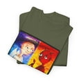thumbnail image 3 of Think Devil Angel TV Skateboard 90s 00s Classic Retro T Shirt Print - Military Green / 4XL, 3 of 5