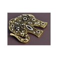 thumbnail image 2 of Antique Golden African Indian Clear Crystal Rhinestone Elephant Animal Fashion Pin Brooch, 2 of 4