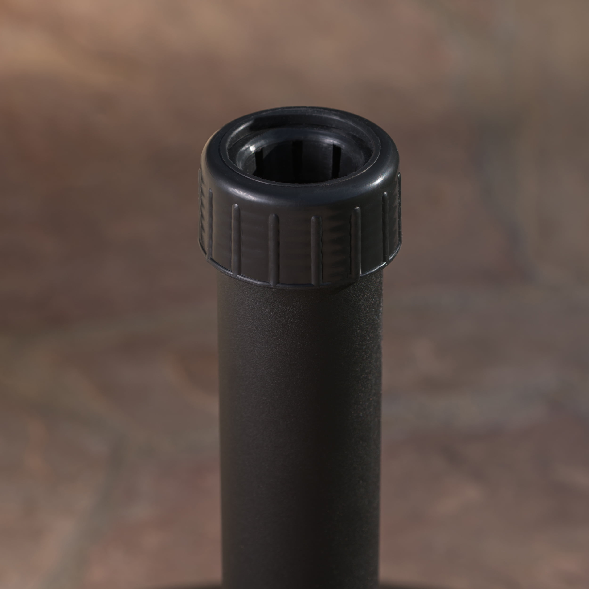 Skinner Outdoor 66 lbs Circular Concrete Umbrella Base, Brown and Black