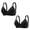 Black, variant on Diufon 2 Pack Wireless Comfortable Bra for Women Everyday Seamless V Neck Bras Ladies Support Push Up Bralettes