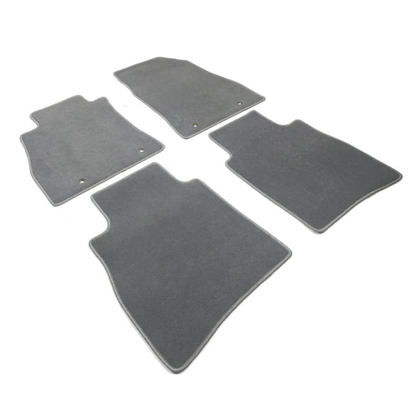 Ikon Motorsports Floor Mats Fits 2013-2019 Nissan Sentra, Car Nylon Gray Carpets Liner Protector Guard 1st 2nd Row Front Rear Protection Cover 4PC