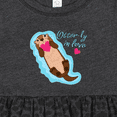 thumbnail image 4 of Inktastic Otter-ly in Love-otter with Heart Girls Baby Dress, 4 of 5
