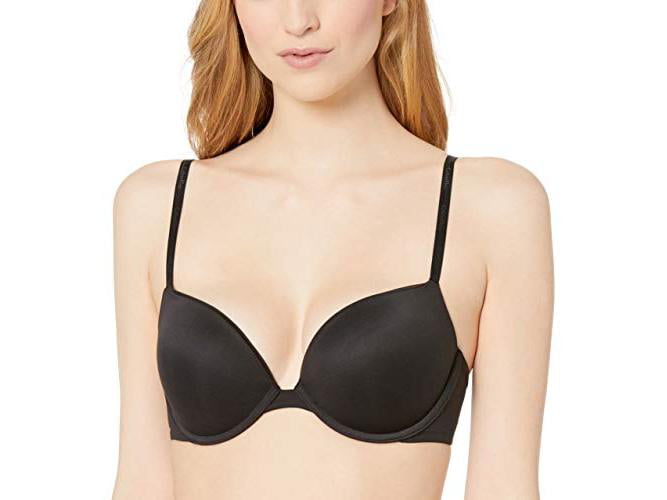 Ck One in Black Calvin Klein Synthetic Plunge Push-up Bra Womens Clothing Lingerie Bras 