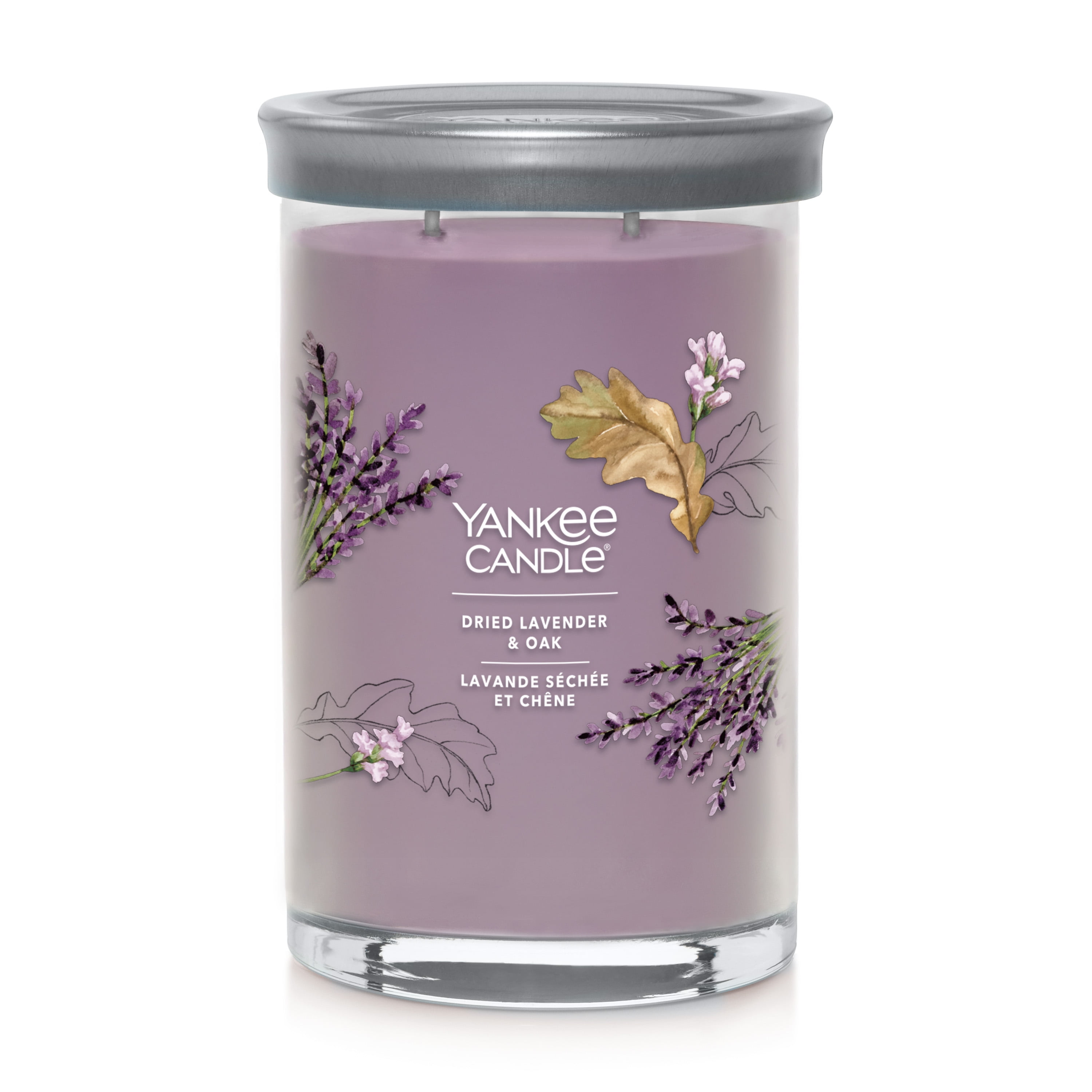 Yankee Candle Scented Candle, Dried Lavender & Oak, 20 oz Signature Large Tumbler, 2 Wicks