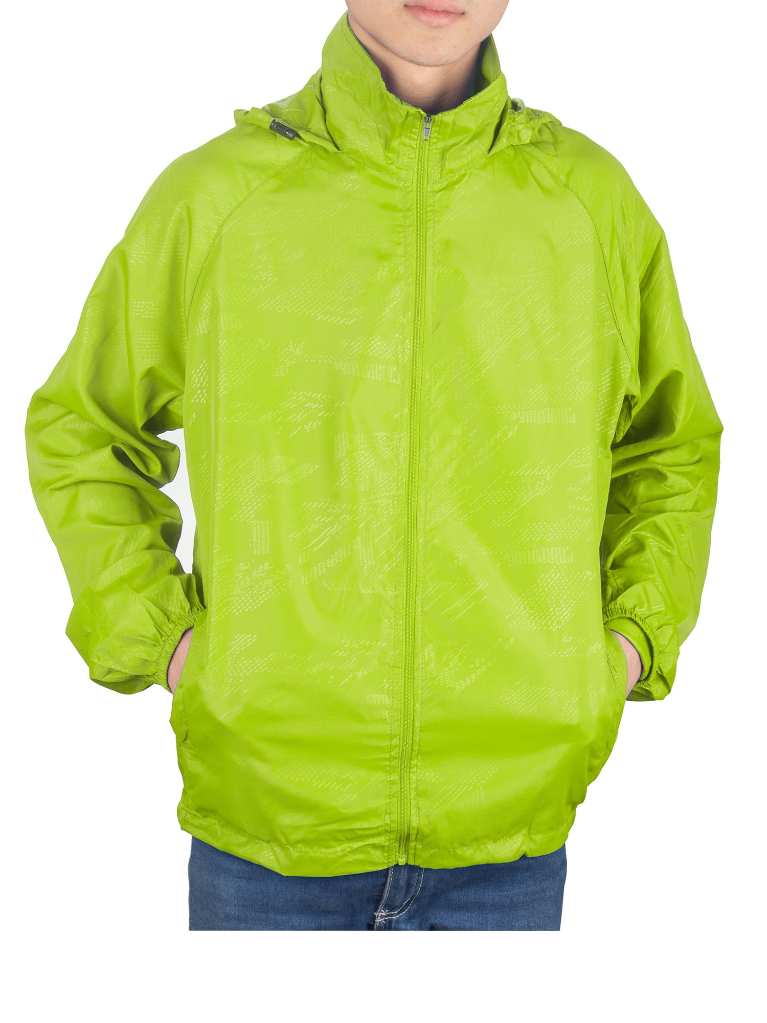 YONGM Mens Windproof Watertight Sportswear Outdoor Hoodie Trench Rain Jacket