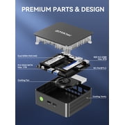 GMKtec Mini PC, Intel Core i3-10110U(Up to 4.1GHz), 16GB DDR4 512GB SSD, Mini Desktop Computer, Dual HDMI, NucBox G3 Pro