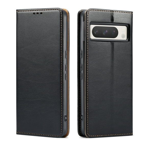 Allytech Wallet Case for Google Pixel 8 Pro, Vintage PU Leather Magnetic Closure PU Leather Flip Folio Stand Cards Holders Shockproof Phone Case for Google Pixel 8 Pro - Black