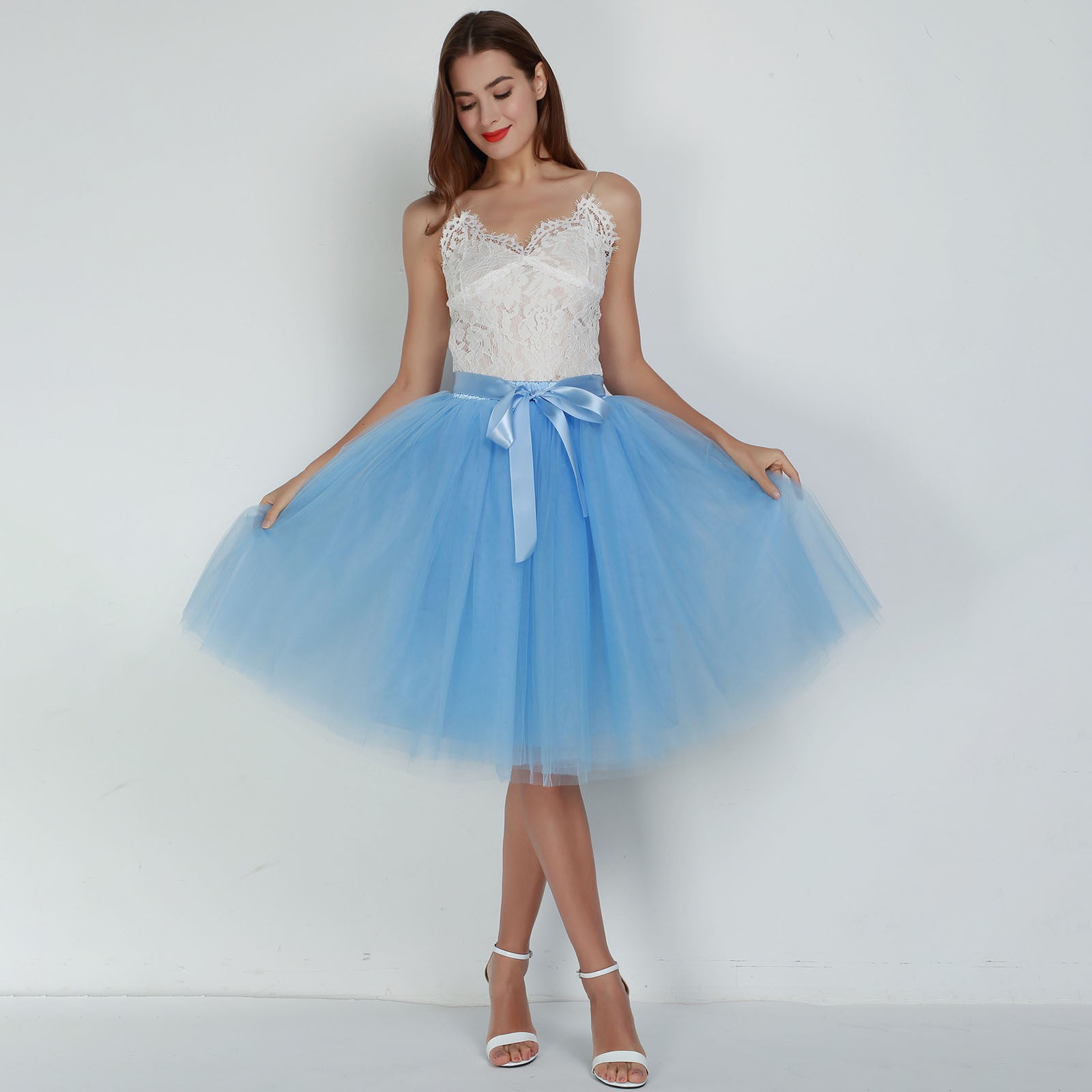 Long Skirts for Fall Tulle Skirts For Women Knee Length Long Adult Tutu  Layered Short Prom Party Midi Skirt Skirt Patterns for Sewing Women (Wine,  M) : Buy Online at Best Price in KSA - Souq is now : Fashion