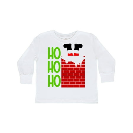 

Inktastic Ho Ho Ho Santa Feet in Chimney Gift Toddler Boy or Toddler Girl Long Sleeve T-Shirt