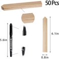 thumbnail image 6 of 50Pcs Wooden Plant Labels Plant Tags 6 Inch Garden Plants Markers Waterproof Seed Labels Markers Sticks Outdoor Garden Label Stakes Sign Wooden Plants Name Tags for Seedling Vegetables Flower, 6 of 8