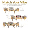 thumbnail image 3 of Sunnydaze Sanibel 4-Piece Patio Conversation Set - Gray, 3 of 10