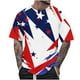 thumbnail image 1 of Blusas y camisas de manga corta con cuello en V, moda de verano, camiseta informal de cuello redondo estampada para hombre, top de algodón de imitación para hombre, 1 of 5