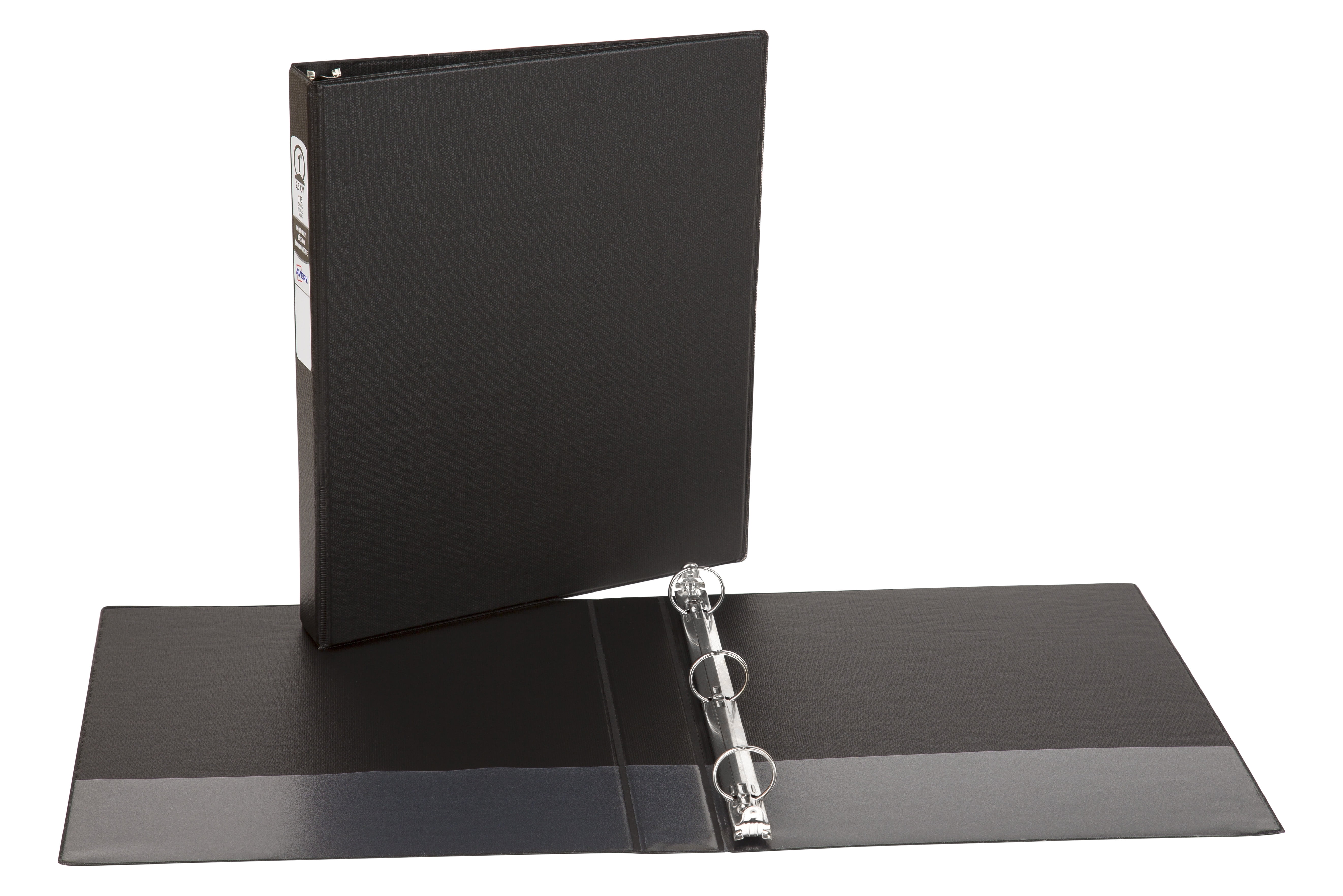 Avery® Standard Binder, 1" Round Rings, Black Binder (03301)