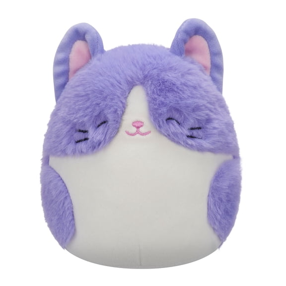 Squishmallows FuzzAMallow Official 5 inch Tzeitel the Lavender and White Tuxedo Cat - Child's Ultra Soft Plush Toy
